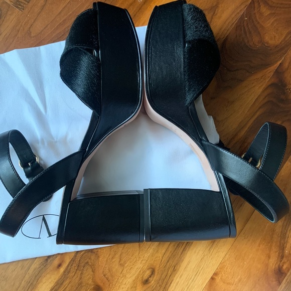 RED Valentino Genuine Calf Hair Platform Sandals - Picture 6 of 15